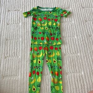 Little Sleepies Green and Yellow Pajama Set